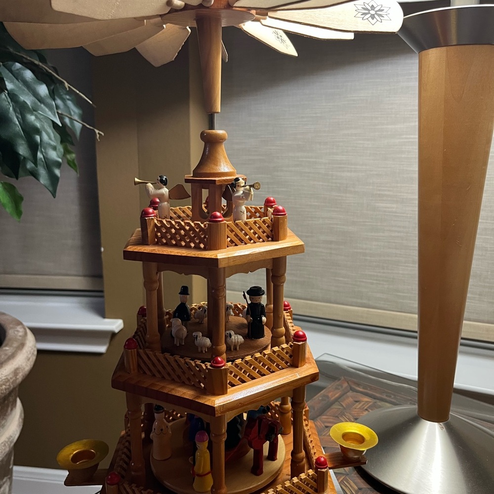 Wooden Christmas Pyramid Carousel